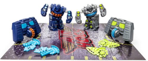 This is an image of battling robots set with remote control