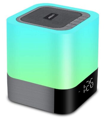 this is an image of a 5 in 1 bedside lamp with bluetooth speaker for kids.
