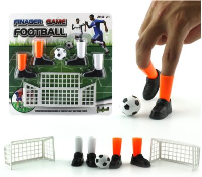 This is an image of kid's finger soccer game with two goal set