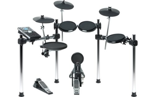 this is an image of an electic drum kit for kids. 