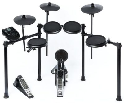 this is an image of an electronic drum set for kids. 