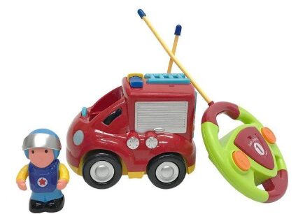 This is an image of Remote control car for toddlers in red color