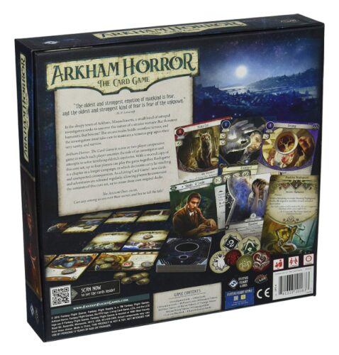 this is an image of an Arkham Horror card game for teens. 