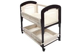  Co-Sleeper Bassinet, Natural with wooden frames