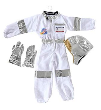 this is an image of an astronaut costume for kids age 3 to 6 years old. 