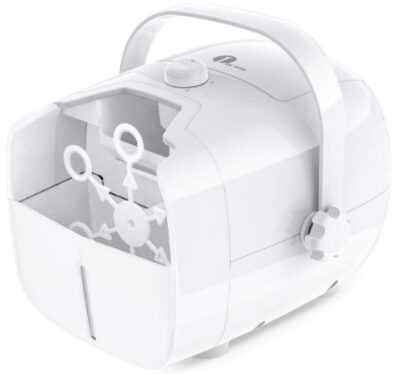This is an image of boy's Automatic bubble blower machine in white color