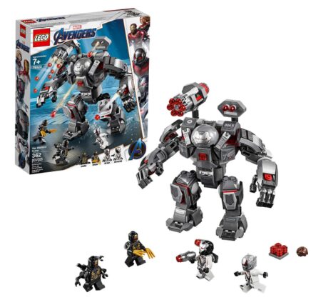 This is an image of an Avengers War Machine Buster building kit for kids age 7 and up. 