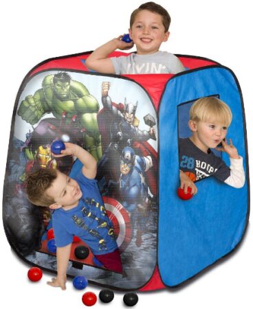 This is an image of Avengers ball pit playhouse for kids by Playhut