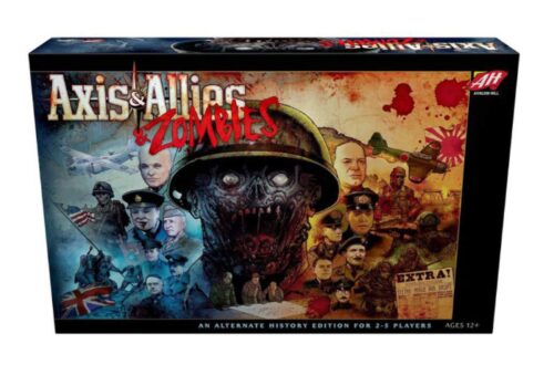 this is an image of a Axis and Allies and Zombies board game for kids. 