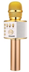 Gold Wireless Bluetooth Karaoke Microphone