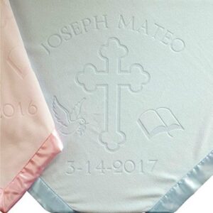 personalized christening blanket
