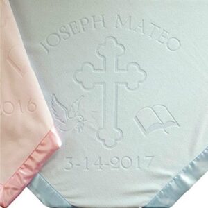 personalized christening blanket