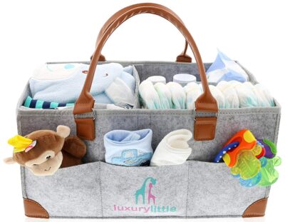 This is an image of babies oraganizer basket gift 