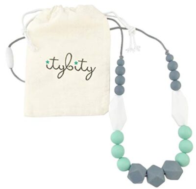 this is an image of a baby teething necklace for moms.