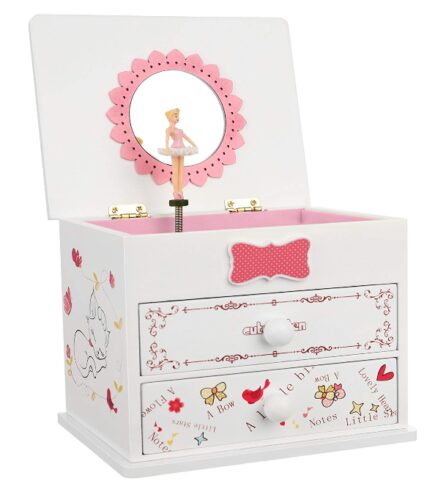 this is an image of a Ballerina Musical Jewelry Box for kids.