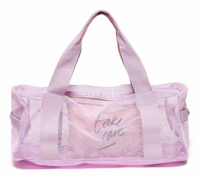 This is an image of a pink gym bag by Ban.do. 