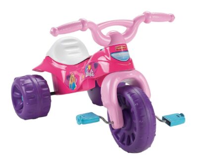 this is an image of a Barbie tough trike for kids. 