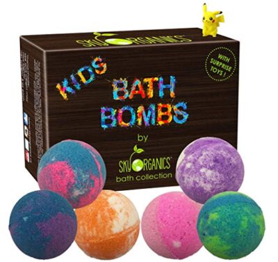 this is an image of a bath bomb gift set for kids. 