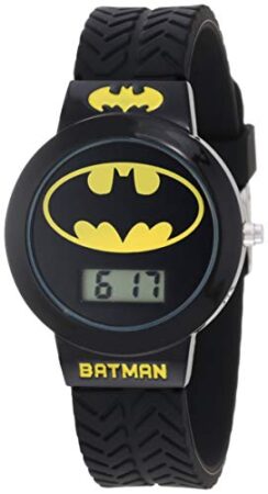 This is an image Batman Watch with Black Rubber Band for kids