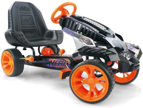 This is an image of hauck nerf battle racer pedal go kart for kids