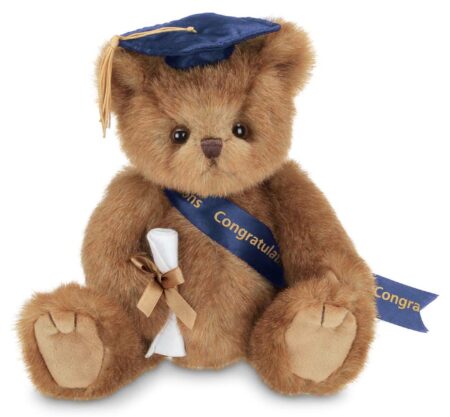 This is an image of a 10 inch graduation plush teddy bear.