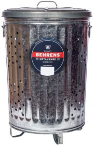  Behrens Fba High Grade 6110 10 Gal Silver Galvanized Steel Dry Storage Can