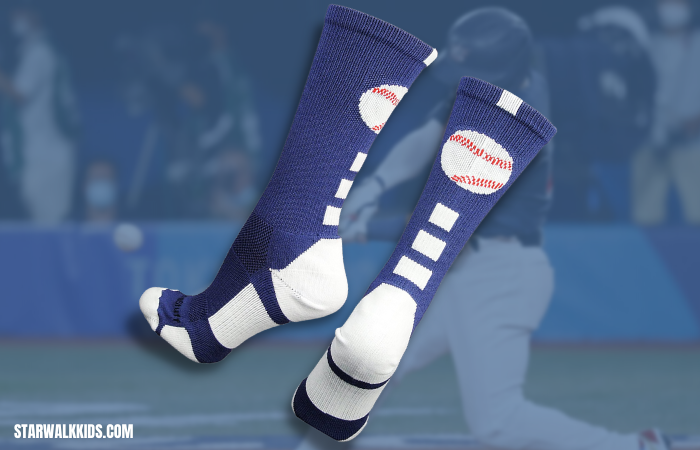 MadSportsStuff Baseball Logo Athletic Crew Socks