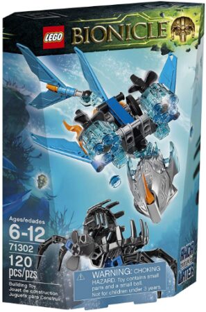 This is an image of LEGO bionicle akida creature of water set toy designed for kids