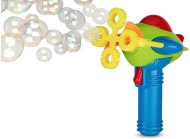 This is an image of kids and toddler bubble blower gun in colorful colors