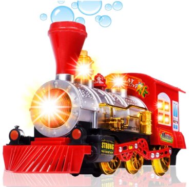 This is an image of kids and toddlers train bubble machine