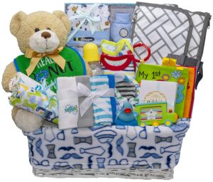 Bundle of Joy Deluxe Baby Boy Gift Basket