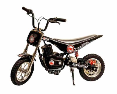 This is an image of a black electric dirt bike by Burromax. 