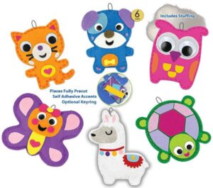 DIY Kit My First Sewing Kit for Kids Girls Boys Preschool Sewing Kits Projects Animal Sewing Kits for Kids Craft Kits for Kids Sewing Kit Art Projects for Kids Felt Animals Sewing for Beginners 6 Pk