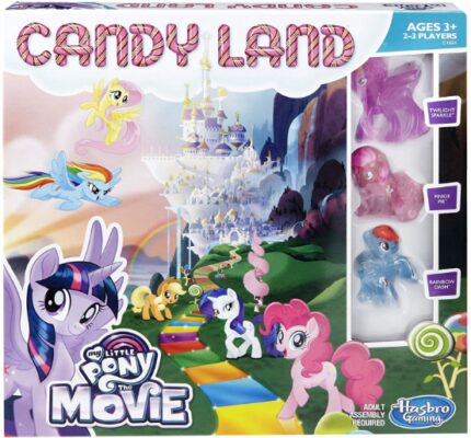 This is an image of Candy land board game from mu little pony the movie edition 