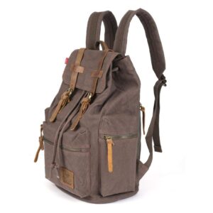 Canvas Backpack army green for boys