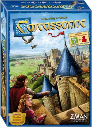 This is an image of a 9 Year Carcassonne Board Game Old