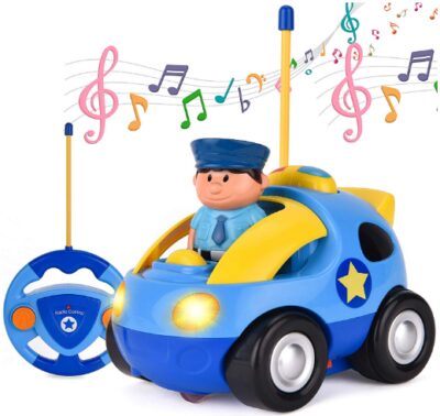 This is an image of boy's police cartoon car with remote control 