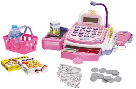 This is an image of Cashier toy cash register playset for kids