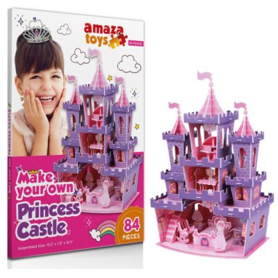 This is an image of an 84 piece princess castle puzzle for little girls. 