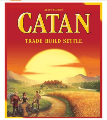 this is an image of a Catan board game for teens and adults. 