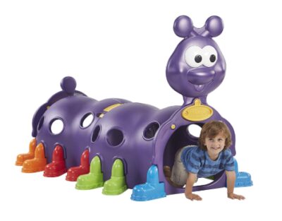 this is an image of a caterpillar climbing play structure for kids.