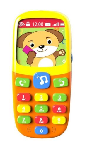 this is an image of a cellphone toy with music and light for kids.