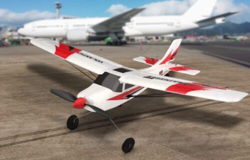 This is an image of beginners remote control plane in white color