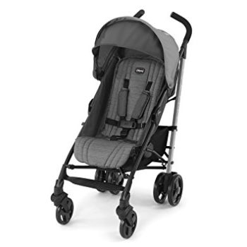 this is an image of a small chicco stroller for babies. 