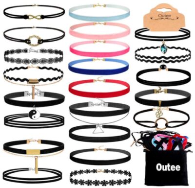 This is an image of teen's choker necklaces pack with 30 pieces 