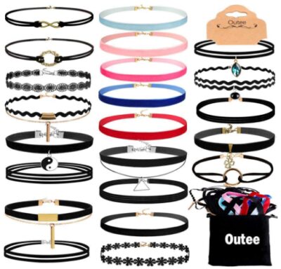 This is an image of teen's choker necklaces pack with 30 pieces 