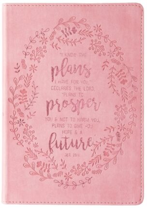 This is an image of girl's christian art gift journal in pink color