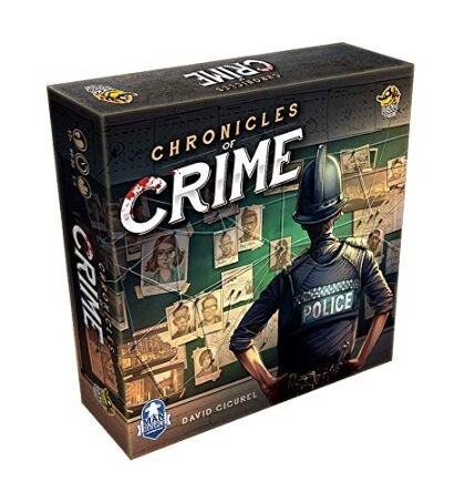 this is an image of a Chronicles of Crime board game for kids. 