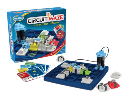 this is an image of a Circuit Maze Electric Current Logic Game for ages 10 and up.