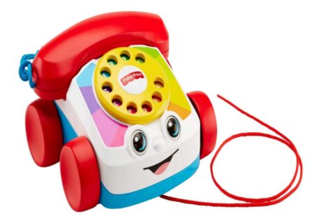 This is an image of a classic telephone toy for kids. 